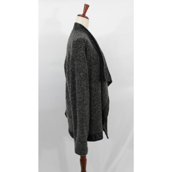 DRESS TO KILL Jane Mohr OS Black Charcoal Nubby Wool Cardigan Sweater - Picture 5 of 10